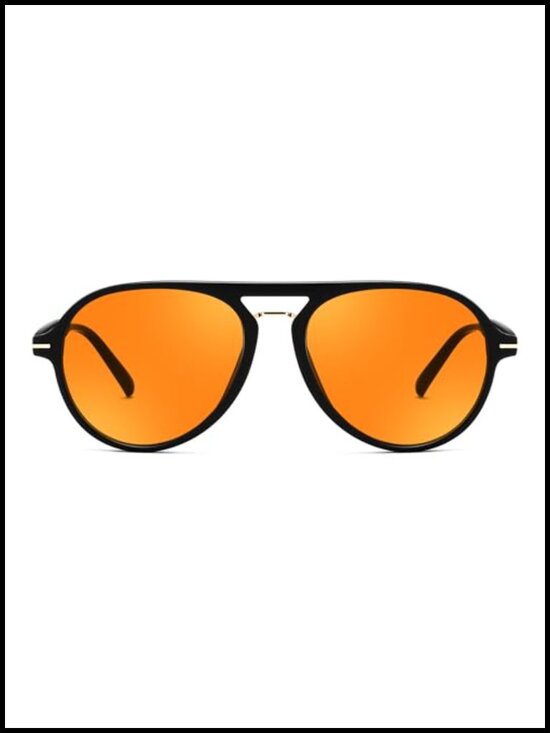 Classic Retro Double Bridge Aviator Sunglasses UV Protection Plastic Frame main image 5